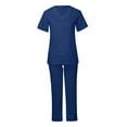 thumbnail image 3 of Conjunto de uniforme médico para mujer, ropa de trabajo elástica, camiseta y pantalones médicos. L, 3 of 9