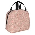 thumbnail image 3 of Blush Pink Ditsy Floral Lunch Bag Thick Aluminum Foil Cooler Tote for Women Work Picnic Gift, 3 of 7