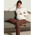 thumbnail image 4 of CRZ YOGA Womens Butterluxe Long Sleeve Maternity Tops Pregnancy Basic Shirts Soft Athletic Yoga Tee, 4 of 6