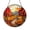 Acrylic 3.5 Inch, variant on Autumn Mountain Landscape Round Art Decor, Fall Trees River Scene Inspired Nature Design