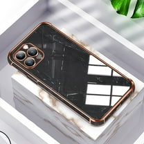 Dteck Stylish Case for iPhone 12 Pro Max 6.7 inch,Luxury Marble Texture Glossy Plating Lightweight Shockproof TPU Slim Fit Phone Cover.For iPhone 12 Pro Max,Black