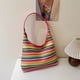 thumbnail image 5 of Bolsos Mano Cgtredaw Con Cierre Cerrojo A Rayas para Mujer Bolso Tejido Fiesta Y, 5 of 9