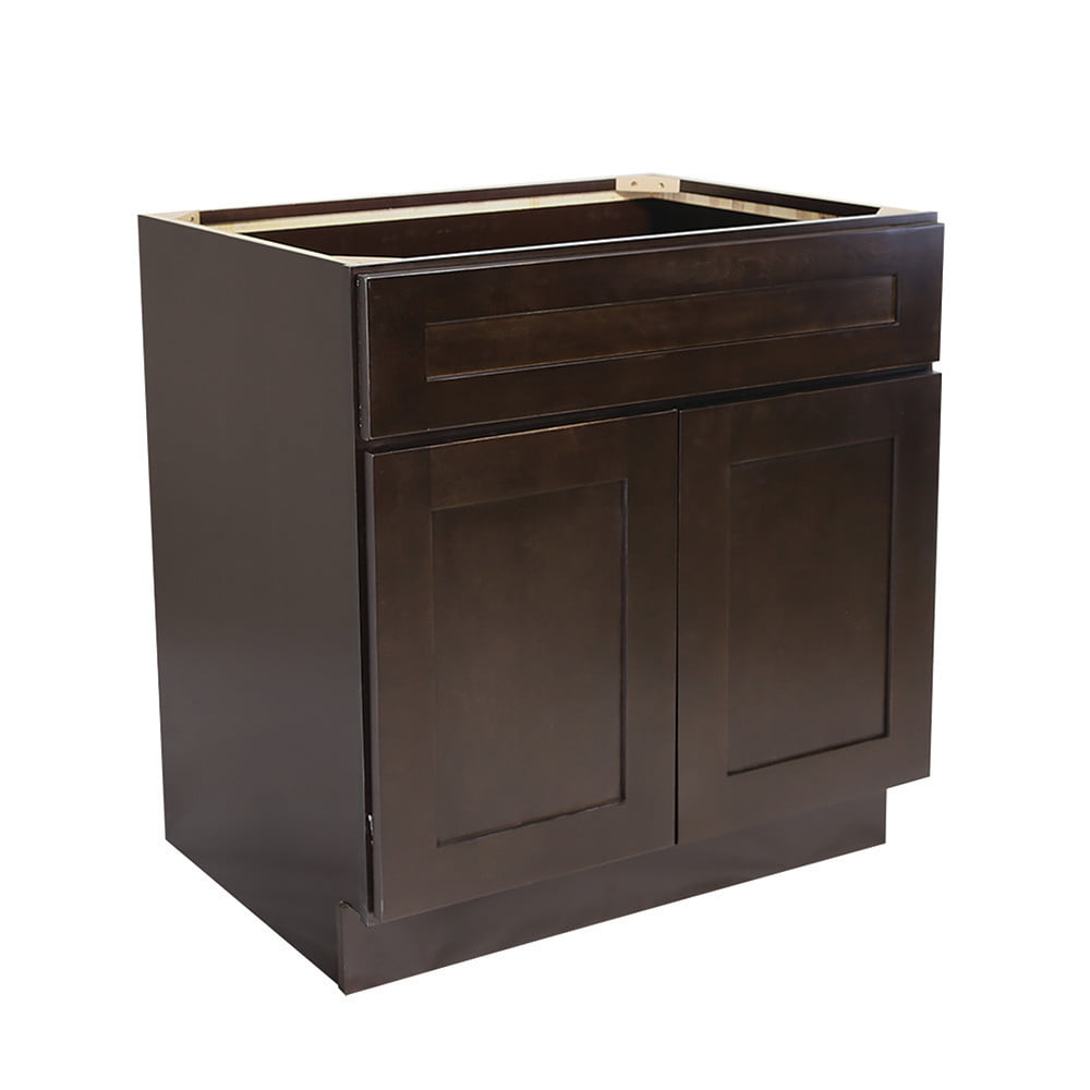 Design House 620286 Brookings Fully Assembled Shaker Style Sink Base  Kitchen Cabinet 36x34.5x24, Espresso 