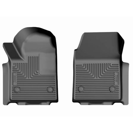 Husky Liners 18151 Weatherbeater Floor Mats Fit 2024-2025 Chevy Silverado EV/GMC Sierra EV w/ Multi-Pro Midgate Front Row Liners 2pc Black