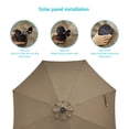 thumbnail image 3 of CHYVARY 9ft LED Round Patio Umbrella Outdoor Table Umbrella for Deck,Poolside and Garden,Taupe, 3 of 9