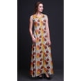 thumbnail image 3 of Bimba Floral Printed Front Slit Sleeveless Summer Spring Long Women BeachÂ&nbsp;Dress-XXX-Large, 3 of 5