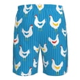 thumbnail image 6 of Naloa Cartoon Chicken Men's Beach Shorts, Surfing shorts, Swim trunks, Quick Dry Swim Trunks for Surfing Beach Fun - Small, 6 of 9