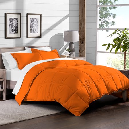5 Piece Bed In A Bag Twin Comforter Set Orange Sheet Set