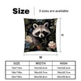 thumbnail image 5 of Raccoon Set with Unique CoversPatterns - 2 Pack Decorative Pillows for Bed - Includes Pillow Inserts - Available in 16x16, 18x18, 20x20 Inches for Any Occasion, 5 of 6