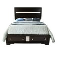 thumbnail image 3 of Matrix Traditional Style Full 5 PC Storage Bedroom Set made with Wood in Black, 3 of 19