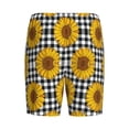 thumbnail image 5 of Naloa Sunflowers Men's Short Pajama Pants, Lounge Comfort Shorts with Elasticized Waistband and Side Pockets - XX-Large, 5 of 9