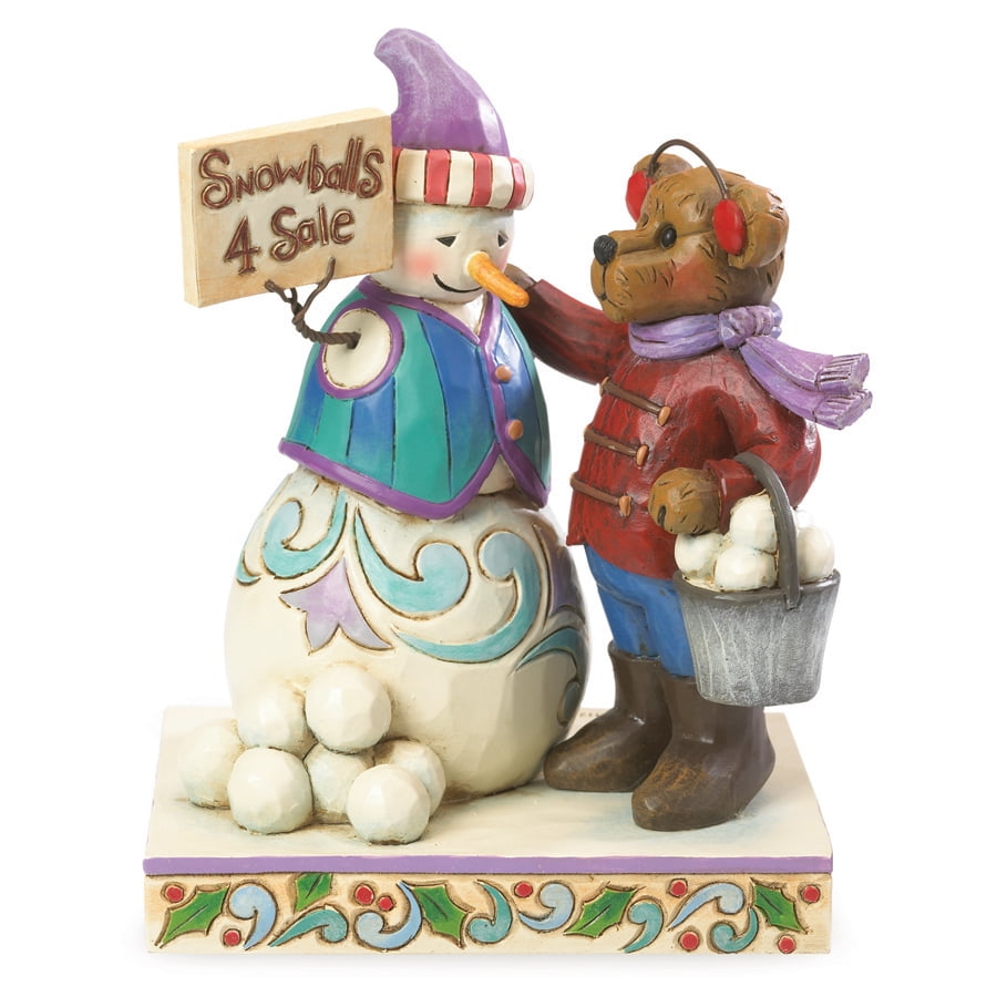 Jim Shore and Boyds Bears Snowman Selling Snowballs Christmas Figurine - Walmart.com - Walmart.com