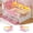 Pink, variant on Twin Size Upholstered Corner Bed with 6 Storage Drawers, RGB LED Lights, Charging Station & 3 Open Side Cubbies, Pink