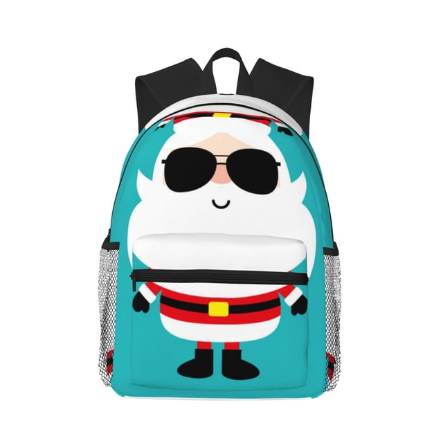 Balery Cute Santa Claus Mochila para Mujeres y Hombres, Mochila Ligera Casual para Viajes, Mochila Clásica Básica para la Universidad