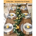 thumbnail image 4 of 13 Inch Round Placemats Set of 6, Farmhouse Haze Blue Brown Non Slip Heat Insulation PP Table Mats, Vintage Wooden Striped Washable Place Mats for Kitchen Dining Party Table Decor, 4 of 7