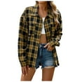 thumbnail image 1 of Womens Casual Plus Size Shacket Jacket Long Sleeve Button Down Shirts Blouses Tops, 1 of 6