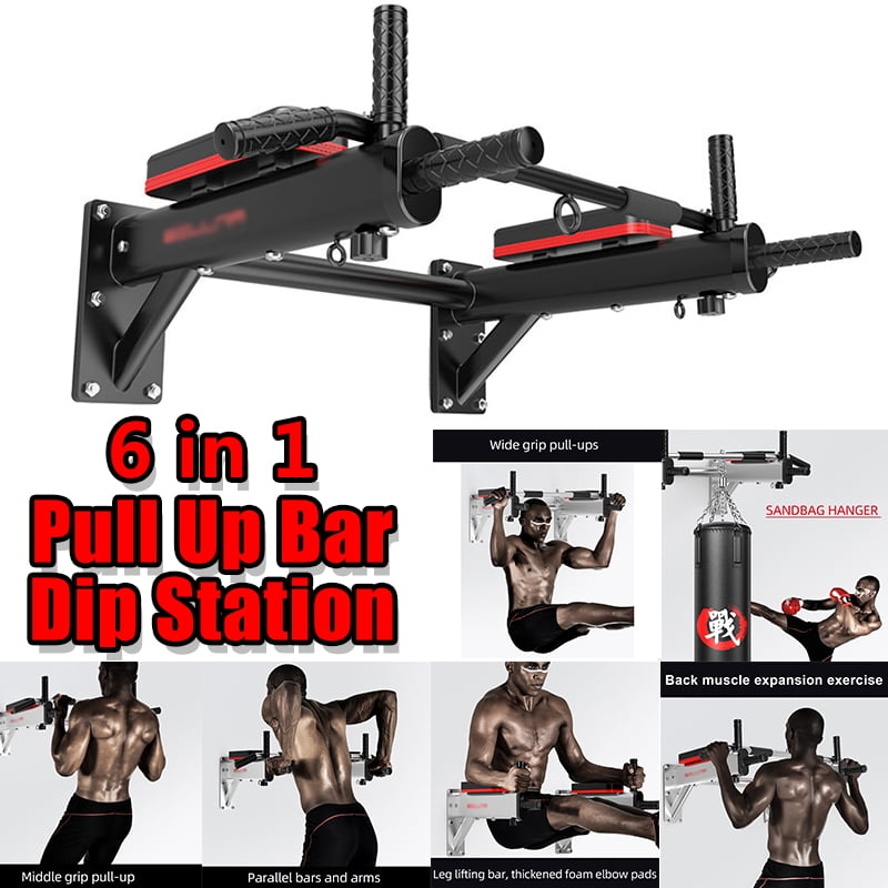 Power Tower Pull Up Bar Home Gym Strength Training Chin Up Workout Dip Station T