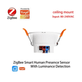 thumbnail image 3 of Tuya ZigBee mmWave Human Presence Sensor with Luminance MicroWave Radar Detection PIR Motion Sensor Celling Mount, 3 of 7