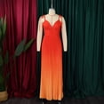 thumbnail image 4 of AURA Gradient Backless Strappy Maxi Dress High Waist V Neck Summer 2025 Sleeveless A Line Evening Dress, 4 of 10