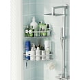thumbnail image 5 of 2 Pack Corner Shower Caddy, Stainless Steel Bathroom Shower Shelves with Strong Adhesive, Shampoo Organizer and Storage, Silver, 5 of 7