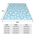 thumbnail image 3 of Honeii Blue Popcorn Print Fleece Blanket - Throw Blanket for Bed, Sofa, Couch, Camping, and Travel , Microplush Ultra Soft Warm Blanket-50"x40", 3 of 7