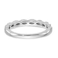 thumbnail image 5 of Solid 14K White Gold Diamond Wedding Band Ring Size 8 (.165 cttw.), 5 of 8