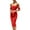 Red, variant on Women's Summer Off The Shoulder Dresses Sleeveless Ruched Fitted Cocktail Party Club Midi Bodycon Dress