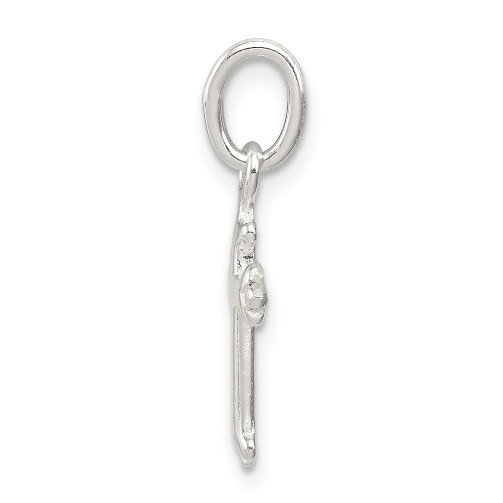 Sterling Silver Fleur De Lis Cross Charm QC1860