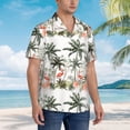 thumbnail image 5 of Haiem Flamingo Palm Trees Printed Hawaiian Shirt for Men - Men’s Casual Beach Summer Shirts - Stretch Fabric with Modern Fit-3X-Large, 5 of 9