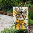 thumbnail image 3 of Hello Sunshine Watercolor Cute cat Sunflowers Spring Garden Flag Vertical Double Sided Spring Summer Garden Flag Seasonal Rustic Yard Lawn Outdoor Decor 12.5x18" style 3, 3 of 4