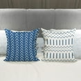 thumbnail image 4 of Pillow Covers 16x16 Set of 4, Modern Sofa Throw Pillow Cover, Decorative Outdoor Linen Fabric Pillow Case for Couch Bed Car，Light Blue, 4 of 6