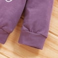 thumbnail image 5 of TAIAOJING Baby Girl Clothes Summer Toddler Long Sleeve Letter Print Hoodie Top+Floral Pants Summer Outfits 12-18 Months, 5 of 9