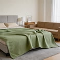 thumbnail image 5 of FEOLGEHLY Small/Twin/Full/Queen/King Sheets 47x91in Microfiber Flat Bed Sheets Only Waterproof Bed Sofa Cover Washable Wrinkle Free Deep Pocket Sheets, Non-slide Breathable Cooling Bed Sheets(Green), 5 of 7