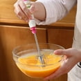 thumbnail image 4 of Stainless Steel Egg Beater, Heavy Duty Semi-Automatic Whisk for Kitchen, 12 Inch Rotary Hand Mixer, Drink Stirrer for Frothing Milk, Blending, Mixing, Whipping Smoothies and Shakes,B, 4 of 9