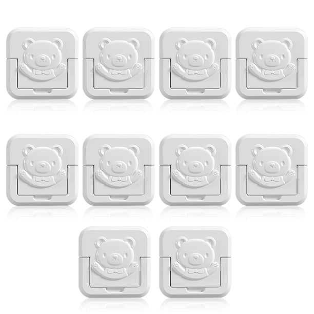 Cubiertas de tomacorrientes de dibujos animados lindos protectores de enchufes decorativos para bebés Tapas protectoras de seguridad retardantes de llama para interiores 3 orificios 10 piezas Advancent BA000349-02