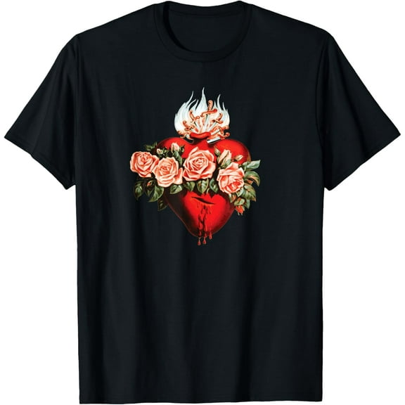 Immaculate Heart of Virgin Mary Catholic T-Shirtmen and women can wear, black, white, gifts.S,M,L,XL,2XL,3XL,1243XL