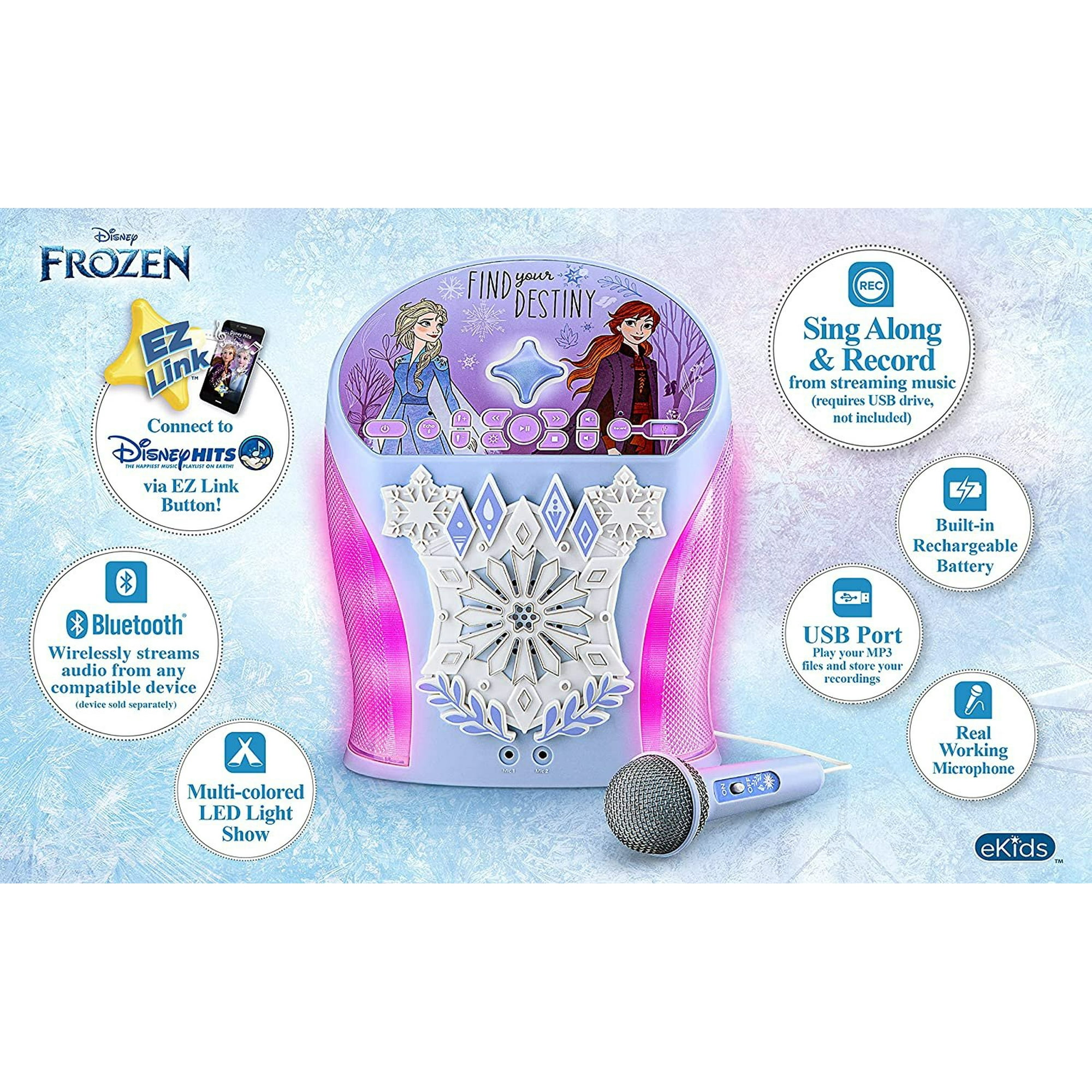 eKids Disney Frozen Karaoke Machine, Bluetooth Speaker with