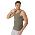 thumbnail image 2 of Hanes Originals Men's Tri-Blend Tank Top Fatigue Green L, 2 of 5