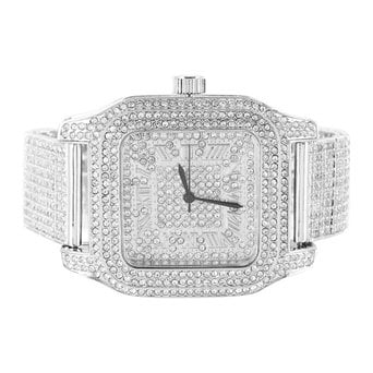 techno pave iced out watch