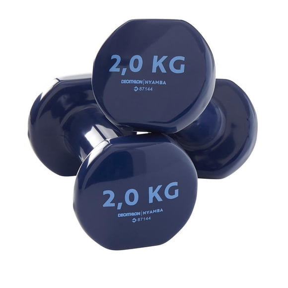Mancuernas Decathlon Nyamba de Vinilo 8336573 2.0 Kg Azul
