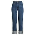 thumbnail image 3 of Free Assembly Women's Cuffed High Rise Straight Jeans, 3 of 6
