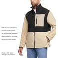 thumbnail image 4 of Eddie Bauer Men’s Lightweight Mixed Media Fleece Jacket, Full Zip (KHAKI/LARGE), 4 of 5