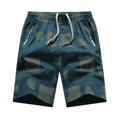 thumbnail image 1 of Aayomet Athletic Shorts for Men Striped Pocket Tether Cropped Pants Athletic Functional Cargo Pants (Green, XXL), 1 of 4