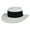 Black, variant on CTM Unisex White Straw Gambler Hat with Hatband
