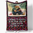 thumbnail image 2 of Blanket Gift Ideas For Her Him, Couple Custom Personalized Photo Blanket Gift, 2 of 5