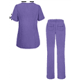 thumbnail image 2 of Adar Pro Heather Breakthrough Plus Ensemble de Sarrau pour Femmes - Haut à Col en V Amélioré et Pantalon à Multiples Poches, 2 of 7