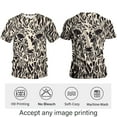 thumbnail image 3 of QTAGTESS Men's Cow Print T-Shirt Black and White Animal Pattern Graphic Tee Shirt, 3 of 7