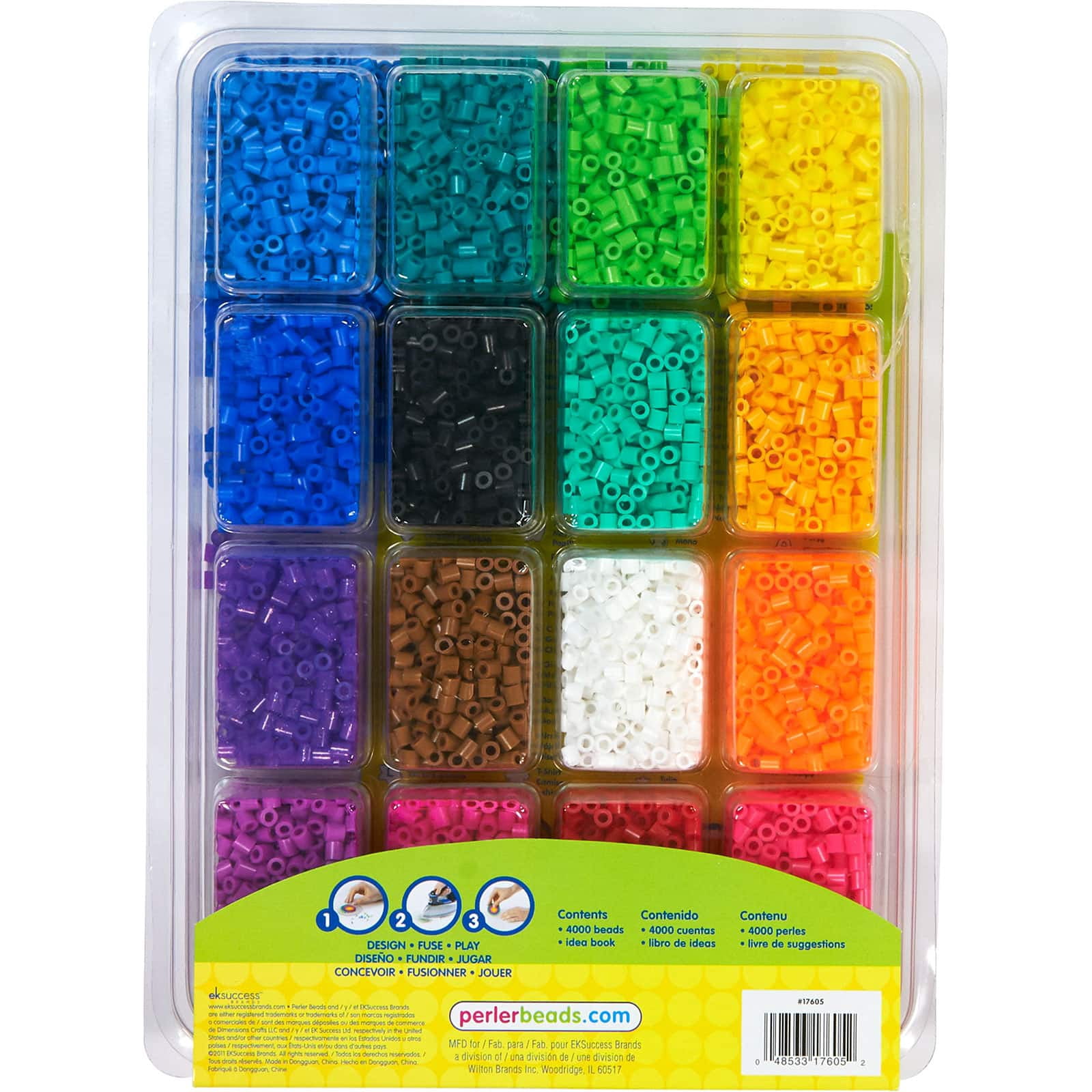 Perler Beads Tray of Beads, 6 Pack
