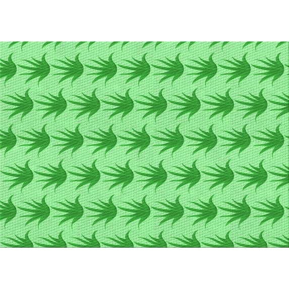 Ahgly Company Machine Washable Indoor Rectangle Transitional Jade Green Area Rugs, 3' x 5'