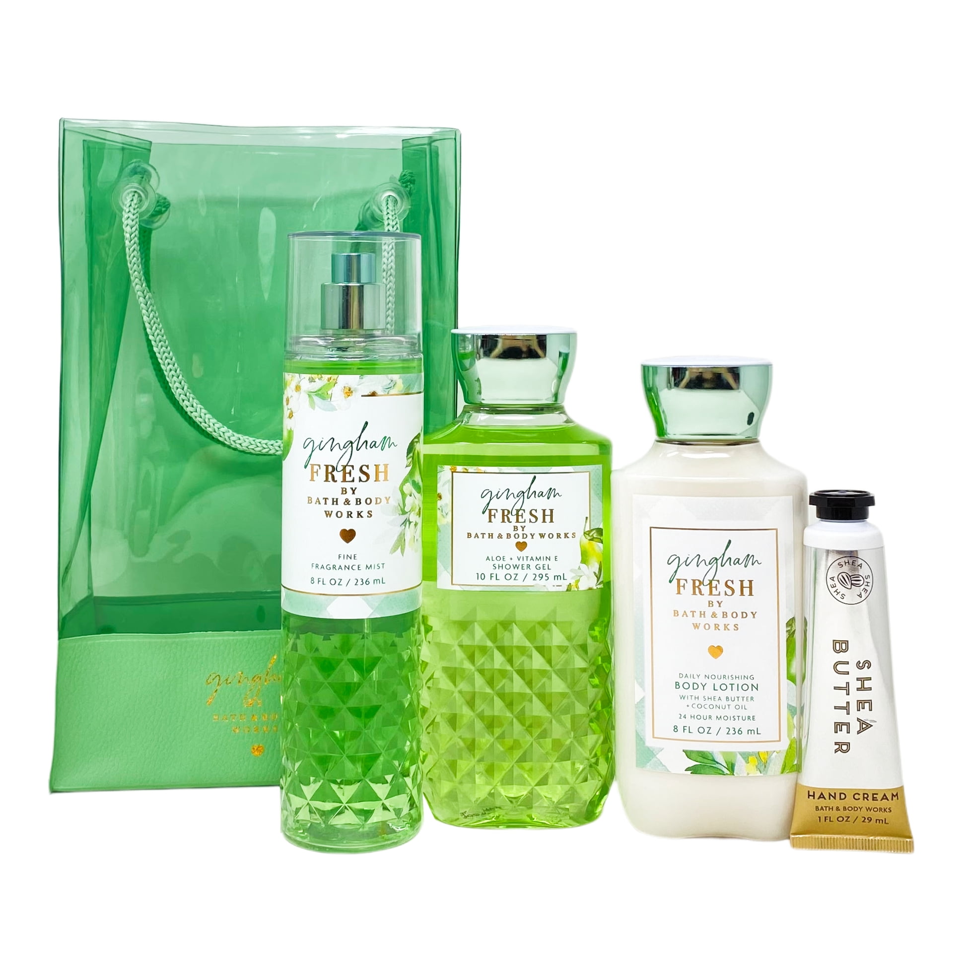 Bath and Body Works Gingham Fresh Gift Bag Set Fragrance Mist